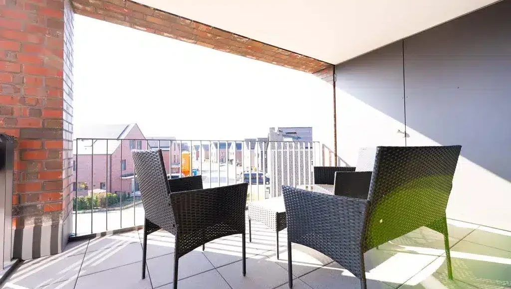 Helle Neubauwohnung mit 2-Zimmern und Tiefgaragenstellplatz in Senden - Loggia