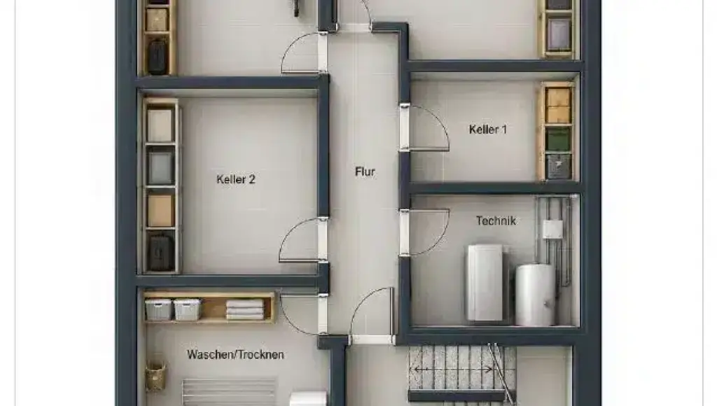 Oppenhome Immobilien - Neubau-Erdgeschosswohnung in Senden (Grundriss KG)